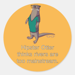 Autocollants de loutre de hippie