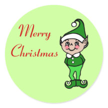 Autocollants de lutin de Noël rétro
