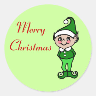 Autocollants de lutin de Noël rétro