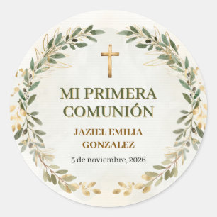 Autocollants de Ma Première Communion Étiquettes P