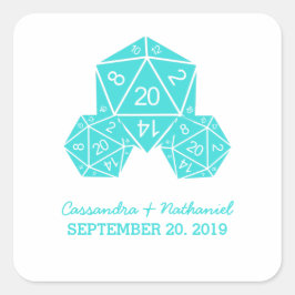 Autocollants de mariage Aqua D20
