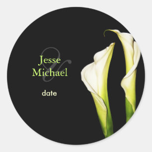 Autocollants de mariage Calla Lillies