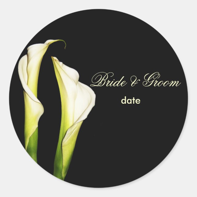 Autocollants de mariage Calla Lillies (Devant)