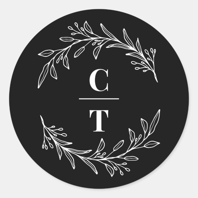 Autocollants de mariage couleur modifiables Initia (Devant)