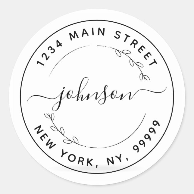 Autocollants de mariage d'adresse personnalisée (Devant)