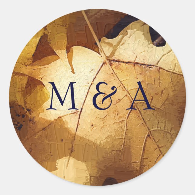 Autocollants de mariage d'automne (Devant)