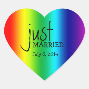 Autocollants de mariage gay et lesbiennes à arc-en