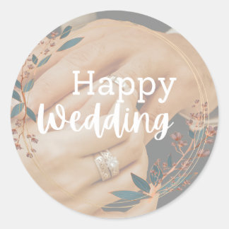 Autocollants de mariage heureux accessoires de mar