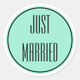 Autocollants de mariage juste célébré