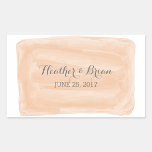 Autocollants de mariage orange aquarelle