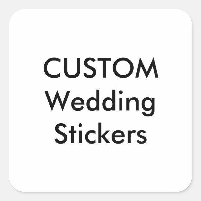 Autocollants de mariage personnalisés 1.5" CARRÉ G (Devant)