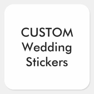 Autocollants de mariage personnalisés 3" CARRÉ GLO