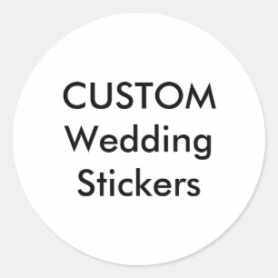 Autocollants de mariage personnalisés 3" ROND GLOS