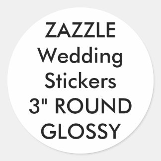 Autocollants de mariage personnalisés 3" ROND GLOS