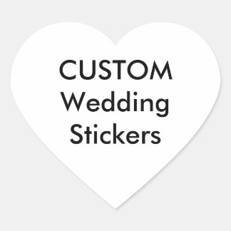 Autocollants de mariage personnalisés COEUR GLOSSY