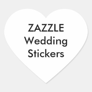 Autocollants de mariage personnalisés COEUR GLOSSY