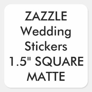 Autocollants de mariage personnalisés MATTE CARRÉ 