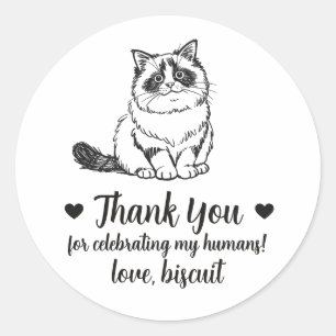 Autocollants de mariage personnalisés pour chat Ra