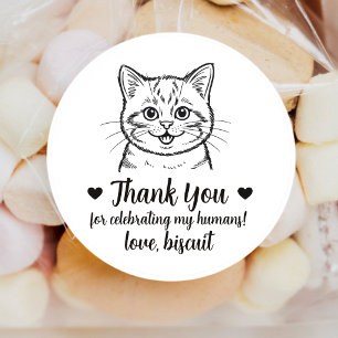 Autocollants de mariage personnalisés pour chats