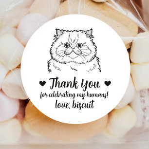 Autocollants de mariage personnalisés pour chats