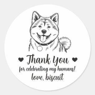 Autocollants de mariage personnalisés pour chien A