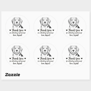 Autocollants de mariage personnalisés pour chien B