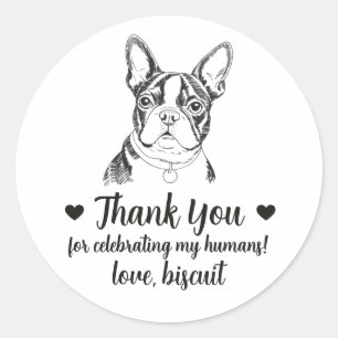 Autocollants de mariage personnalisés pour chien B