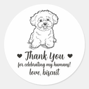 Autocollants de mariage personnalisés pour chien B