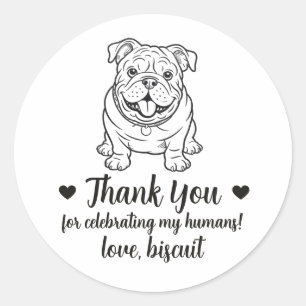 Autocollants de mariage personnalisés pour chien B