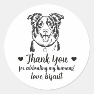 Autocollants de mariage personnalisés pour chien B