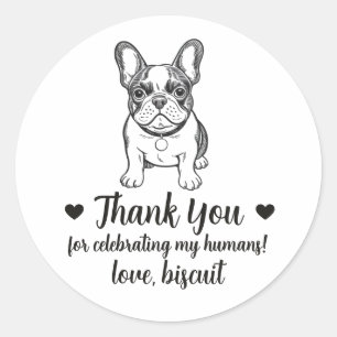 Autocollants de mariage personnalisés pour chien B