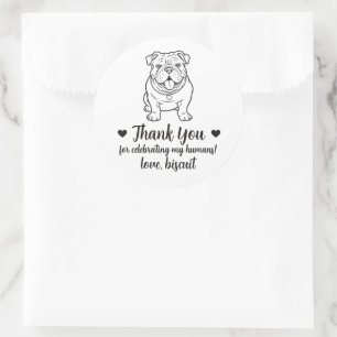 Autocollants de mariage personnalisés pour chien B