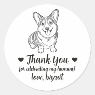 Autocollants de mariage personnalisés pour chien C
