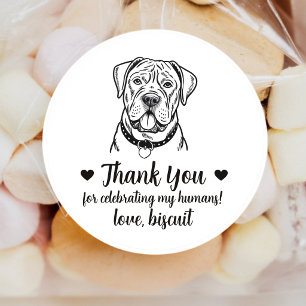 Autocollants de mariage personnalisés pour chien C