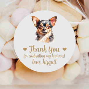 Autocollants de mariage personnalisés pour chien C
