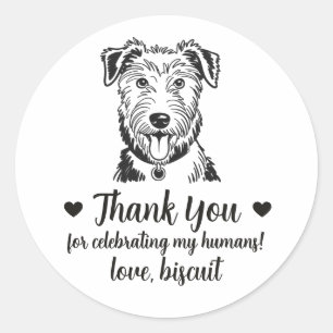 Autocollants de mariage personnalisés pour chien D