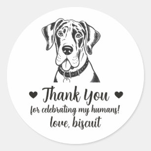 Autocollants de mariage personnalisés pour chien G