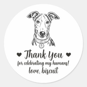 Autocollants de mariage personnalisés pour chien G