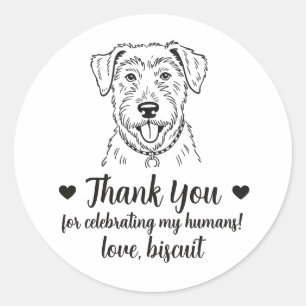 Autocollants de mariage personnalisés pour chien L