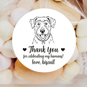 Autocollants de mariage personnalisés pour chien L