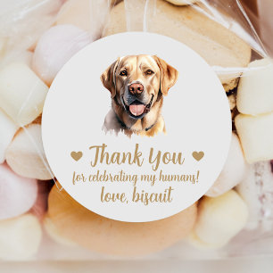 Autocollants de mariage personnalisés pour chien L