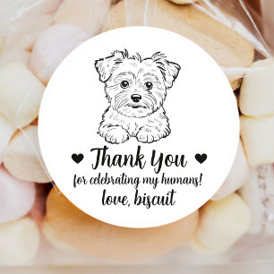 Autocollants de mariage personnalisés pour chien M