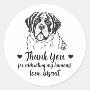 Autocollants de mariage personnalisés pour chien S