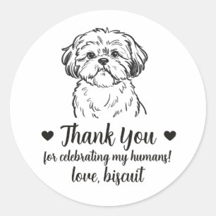Autocollants de mariage personnalisés pour chien S