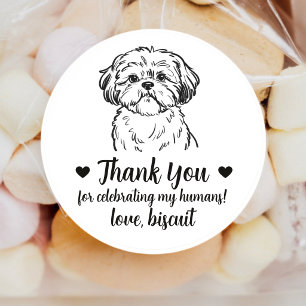Autocollants de mariage personnalisés pour chien S