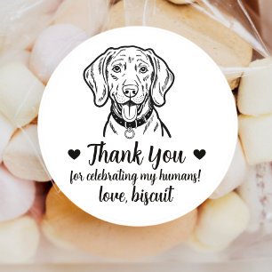 Autocollants de mariage personnalisés pour chien W