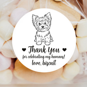 Autocollants de mariage personnalisés pour chien Y