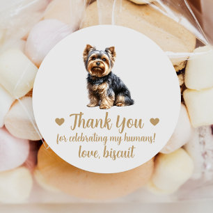 Autocollants de mariage personnalisés pour chien Y