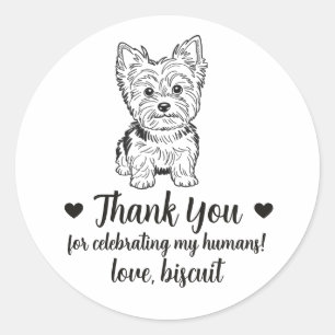 Autocollants de mariage personnalisés pour chien Y