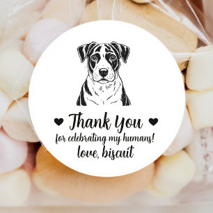 Autocollants de mariage personnalisés pour chiens